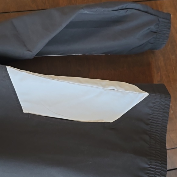 Adidas Black and White Striped Full Zip Track Jacket, Size Large - Picture 9 of 12